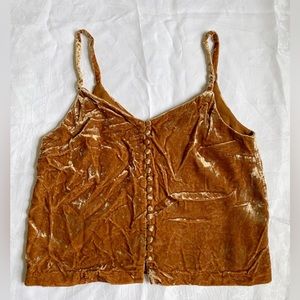 Madewell velvet tank in rust